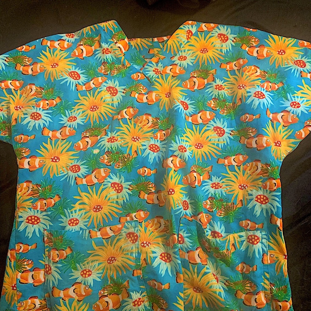 Fish scrub top